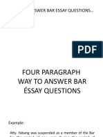 How To Answer Bar Essay Questions