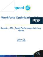 Workforce Optimization Suite: Generic - API - Agent Performance Interface Guide