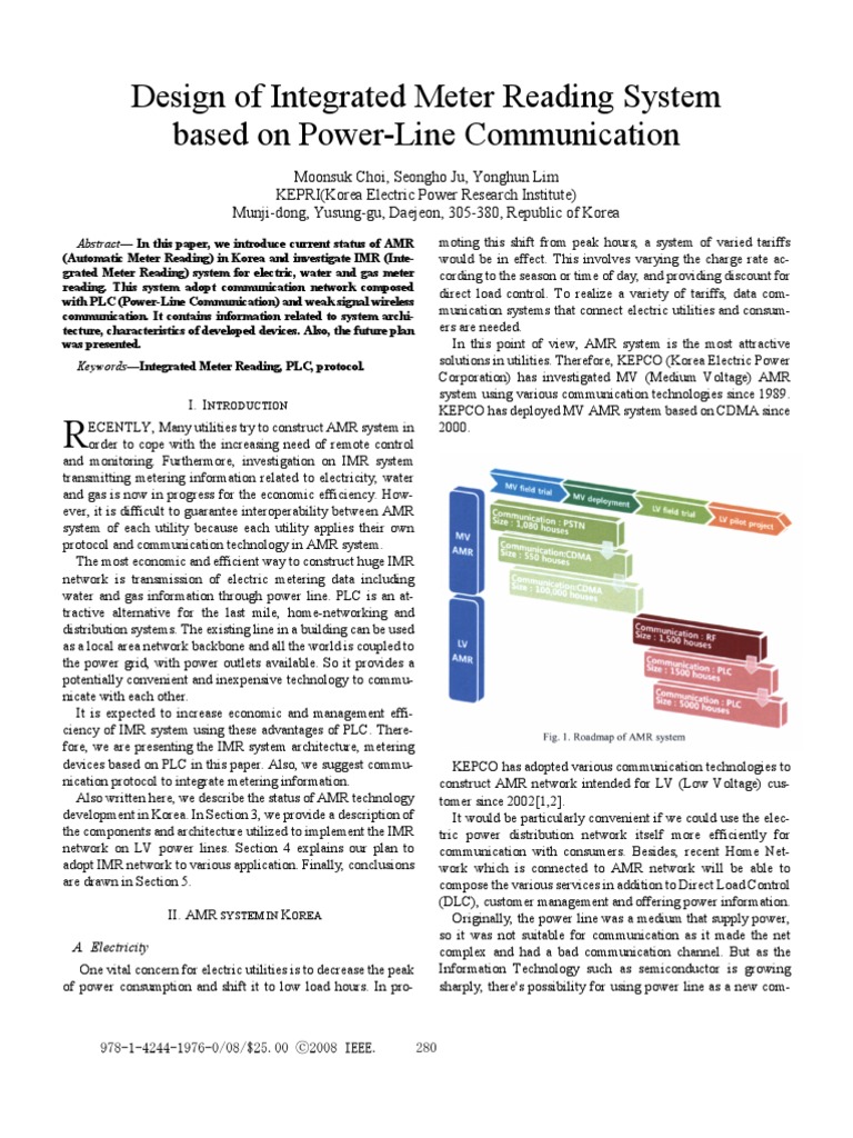 Design of Integrated Meter Reading System Based On Power-Line ...
