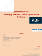 New - Branch Operations-Managing Risks and Cobmat Against Fraud & Forgery (ToT) As On Jan 28, 2015
