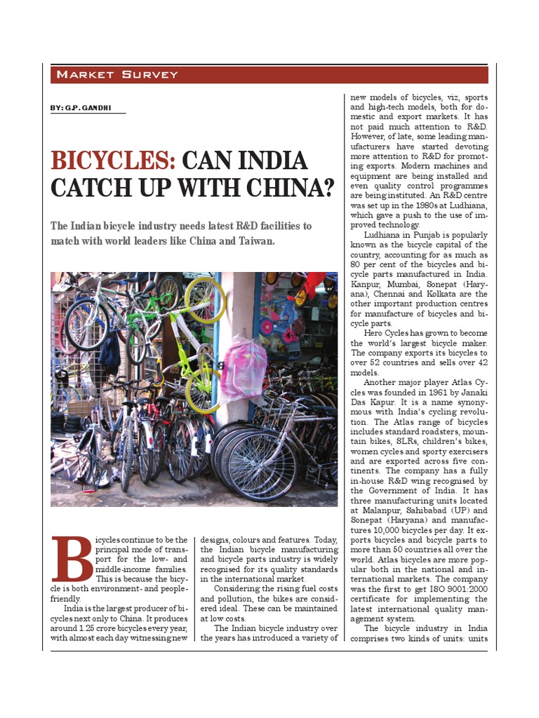 Bicycles Can India Catch Up With China? PDF International Trade