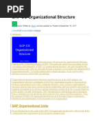 1.2 SAP CO Organizational Structure