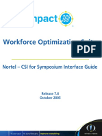 Workforce Optimization Suite: Nortel - CSI For Symposium Interface Guide