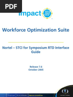 Workforce Optimization Suite: Nortel - STCI For Symposium RTD Interface Guide