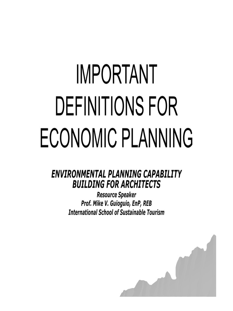 Important Definitions For Economic Planning PDF Fiscal Multiplier