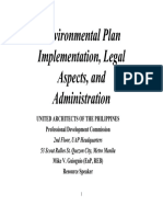 Environmental Plan Implementation, Legal Aspects, and Administration
