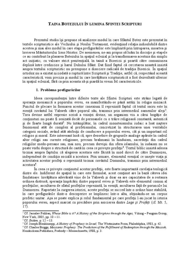 Botez in Sf. Scriptura | PDF