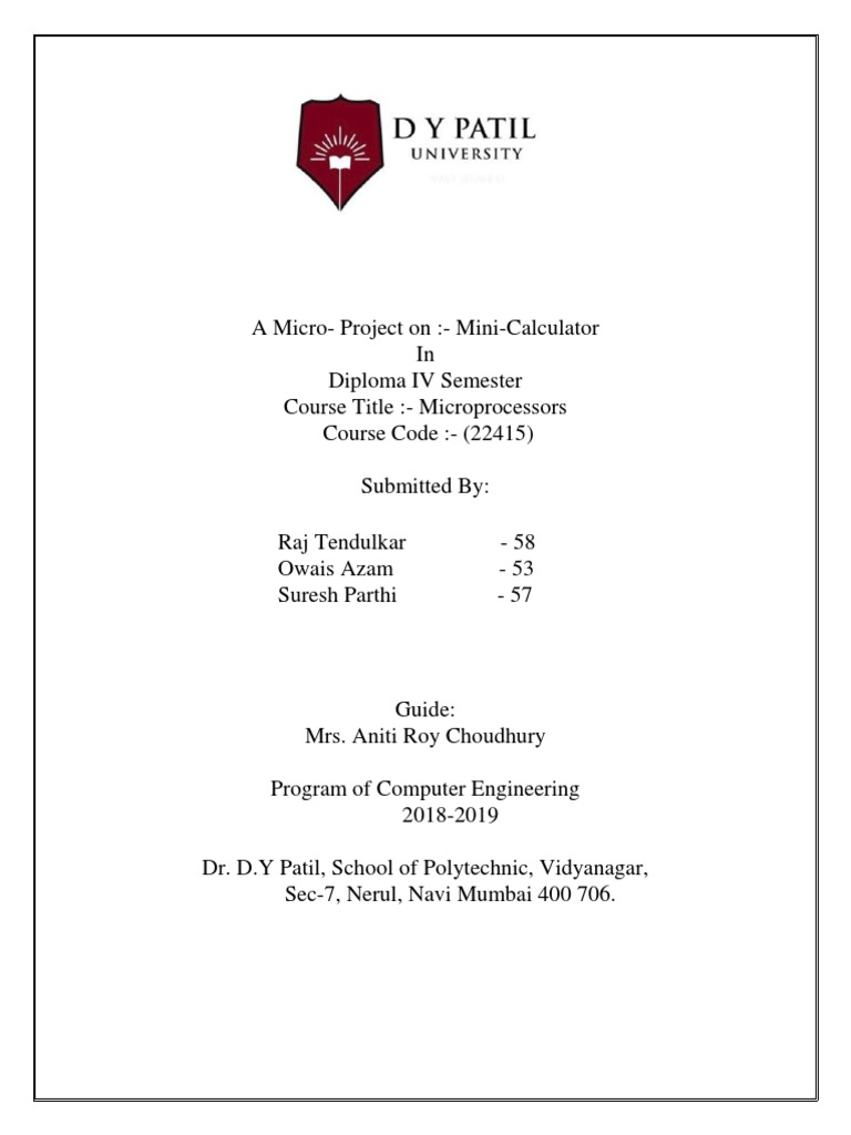 Mic Micro Project | PDF | Assembly Language | Computer Program