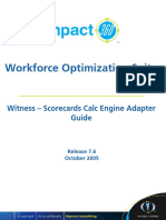 Workforce Optimization Suite: Witness - Scorecards Calc Engine Adapter Guide