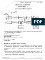 Medical Electronics Assignment - 3 1. Explain The Block Diagram of Typical ECG Equipment