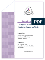 Using The Internet To Study Marketing Strategy and Policy: Term Paper 01