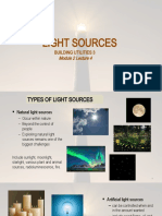 2021 BUILDING UTILITIES 3 - Module 2 Lecture 4 LIGHT SOURCES (S)