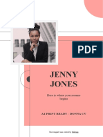 Jenny Jones: A4 Print Ready - Donna CV