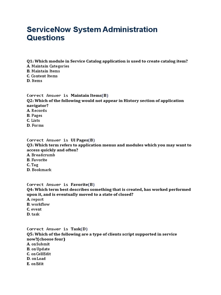 ServiceNow Admin Essentials Guide | PDF | Database Schema | Password