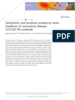 Sentiments and Emotions Evoked by News Headlines of Coronavirus Disease (COVID-19) Outbreak