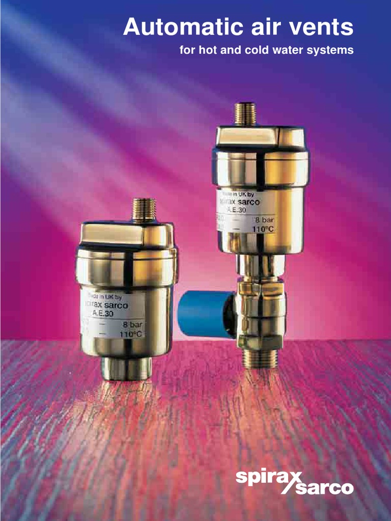 Automatic Air Vents For Hot and Cold Water Systems PDF Valve