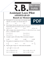 RRB ALP Memory Based Question Paper 11