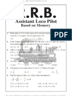 RRB ALP memory based question paper 5