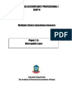 Mercantile Laws MCQ