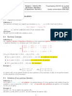 Chapitre 3 (Partie III) - Systemes Linéaires D'équations Linéaires