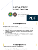 Module 2 - Gausss Law Guide Questions