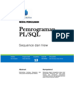 Modul Pemrograman PL SQL (TM13) Sequence Dan View