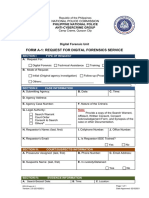 Form A-1: Request For Digital Forensics Service: Philippine National Police Anti-Cybercrime Group