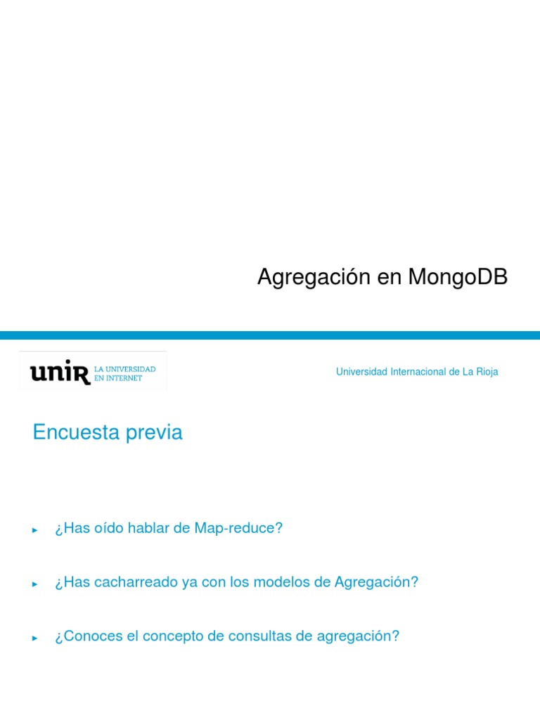 05 - MongoDB - Agregacion | PDF | Mongo Db | Programación de computadoras