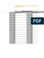 30-Minute Daily Planner: Out The Template. Delete This Message