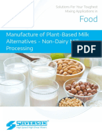 Manufacture of Plant-Based Milk Alternatives - Non-Dairy Milk Processing