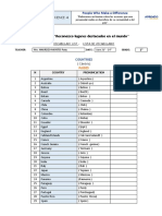 1° - Exp 4 - Class 1 - Vocabulary List - Countries-Landmarks