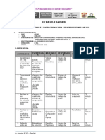 Ruta de Trabajo - I Jornada de Reflexión 2021