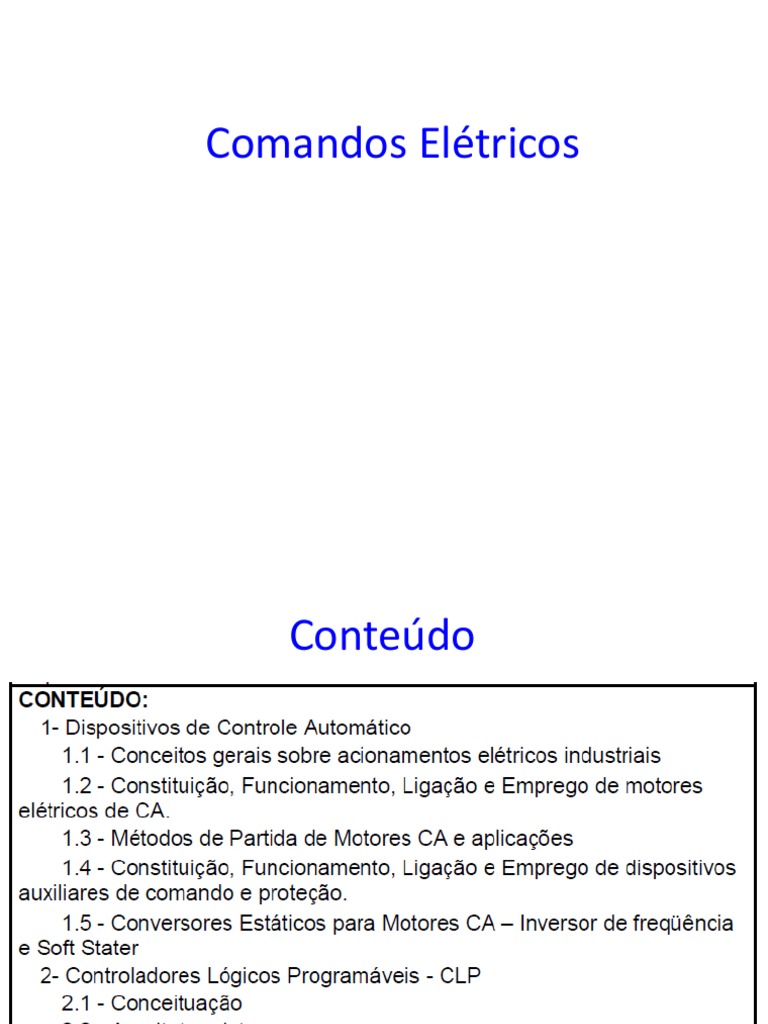 Comandos Elétricos e Motores Elétricos | PDF | Fusível (elétrico ...