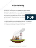 Global Warming: Reading Comprehension - Level: Beginner (B2) - Worksheet Page 1