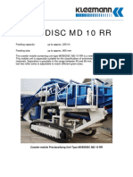 Crawler-Mobile Preclassifying Unit Type MOBIDISC MD 10 RR