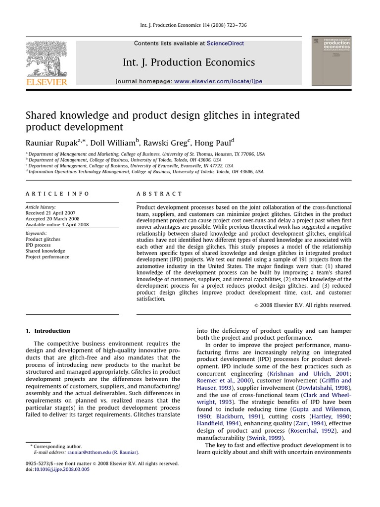 Shared Knowledge in Product Development | PDF | Factor Analysis | Variance
