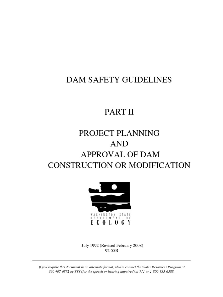 Dam Safety Guidelines July 1992 (Revised February 2008) 9255B PDF