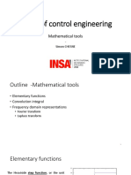 Basics of control engineering mathematical tools
