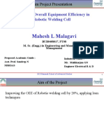 Mahesh L Malagavi: Improving Overall Equipment Efficiency in Robotic Welding Cell