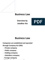 Business Law: Overview by Jatadhar Jha