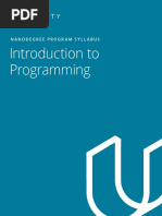 Introduction To Programming: Nanodegree Program Syllabus