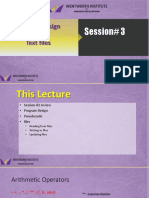 Program Design: & Text Files
