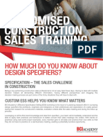 Customised Construction Sales Training: How Much Do You Know About Design Specifiers?