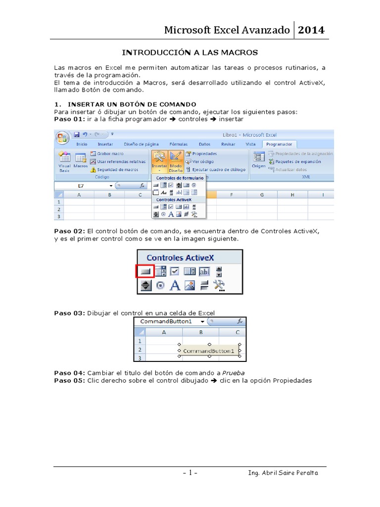 Introducción a Macros en Excel 2014 | PDF | Macro (informática ...