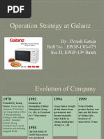 Operation Strategy at Galanz - Piyush Kateja