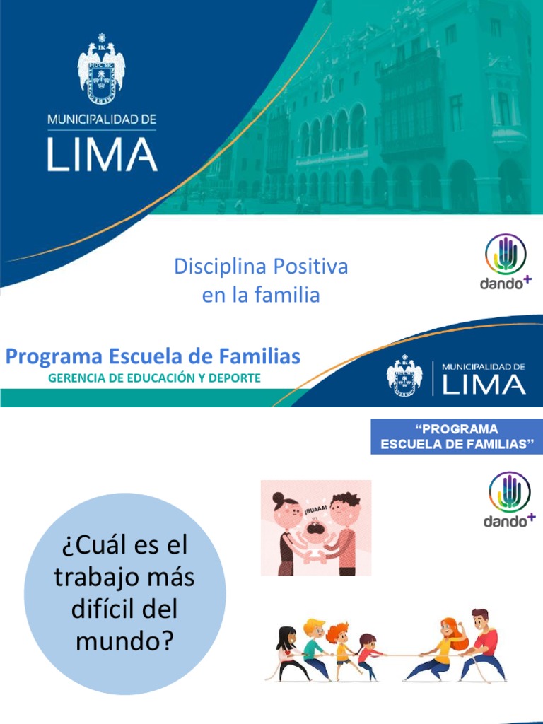 Disciplina Positiva en La Familia Sesión 1 | PDF | Disciplinas | Campos ...