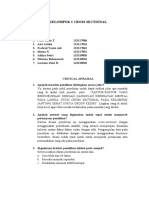 CRITICAL APRAISAL Kelompok 1 (Cross Sectional)