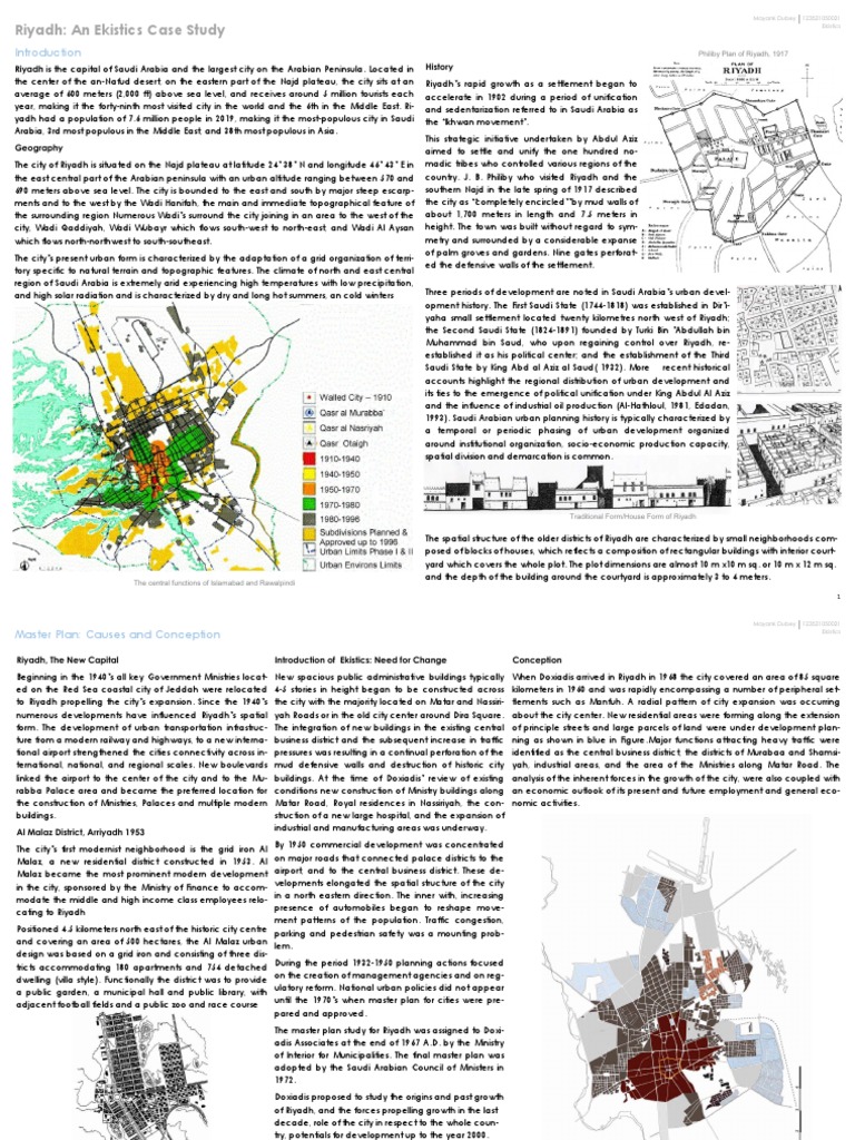 Riyadh: Urban Growth and Planning Insights | PDF | Riyadh | Saudi Arabia