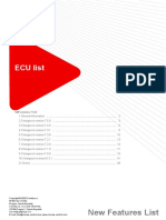 ECU List 7 5 0 New Features List