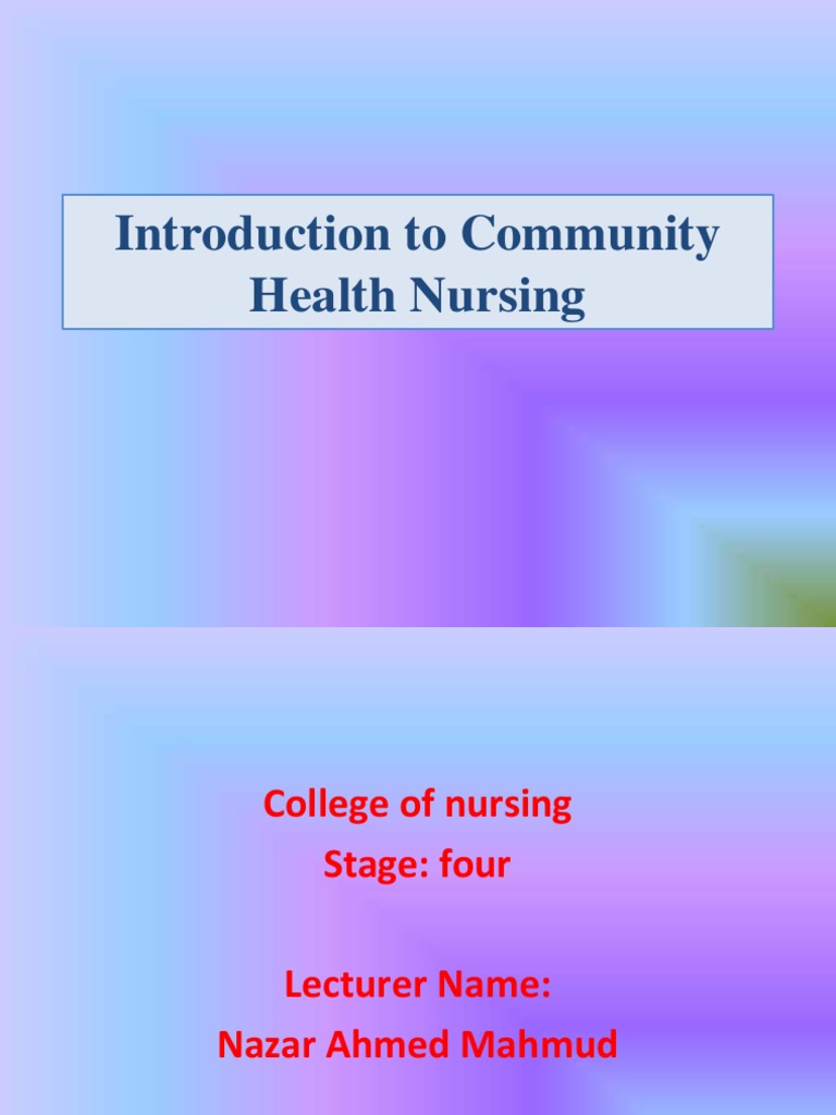 Introduction to Community Health Nursing | PDF | Preventive Healthcare ...